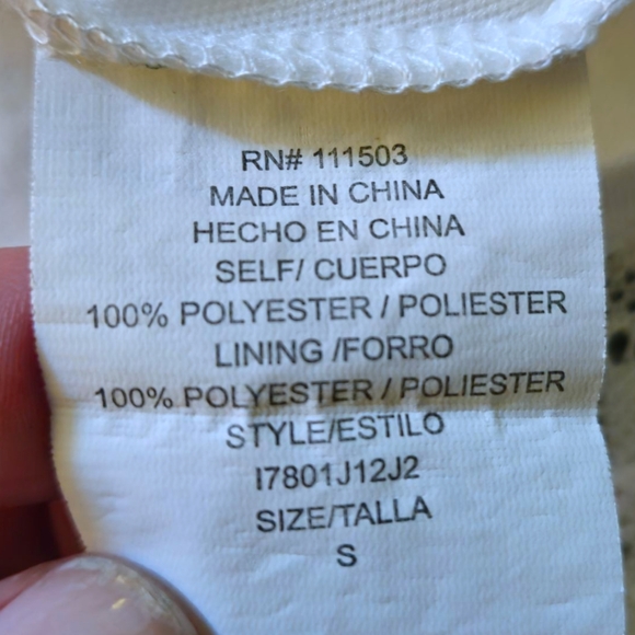 Love Reign Sleeveless Lace Lined Mini Dress Boho White Shabby Chic Women Small - Picture 10 of 11